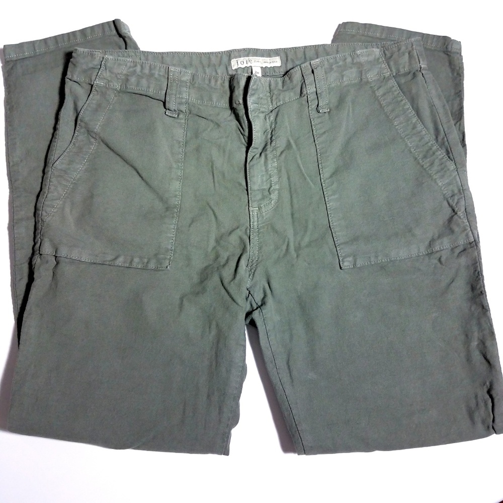 Joie Jeans Painter Pant Green Linen Pants Size 30